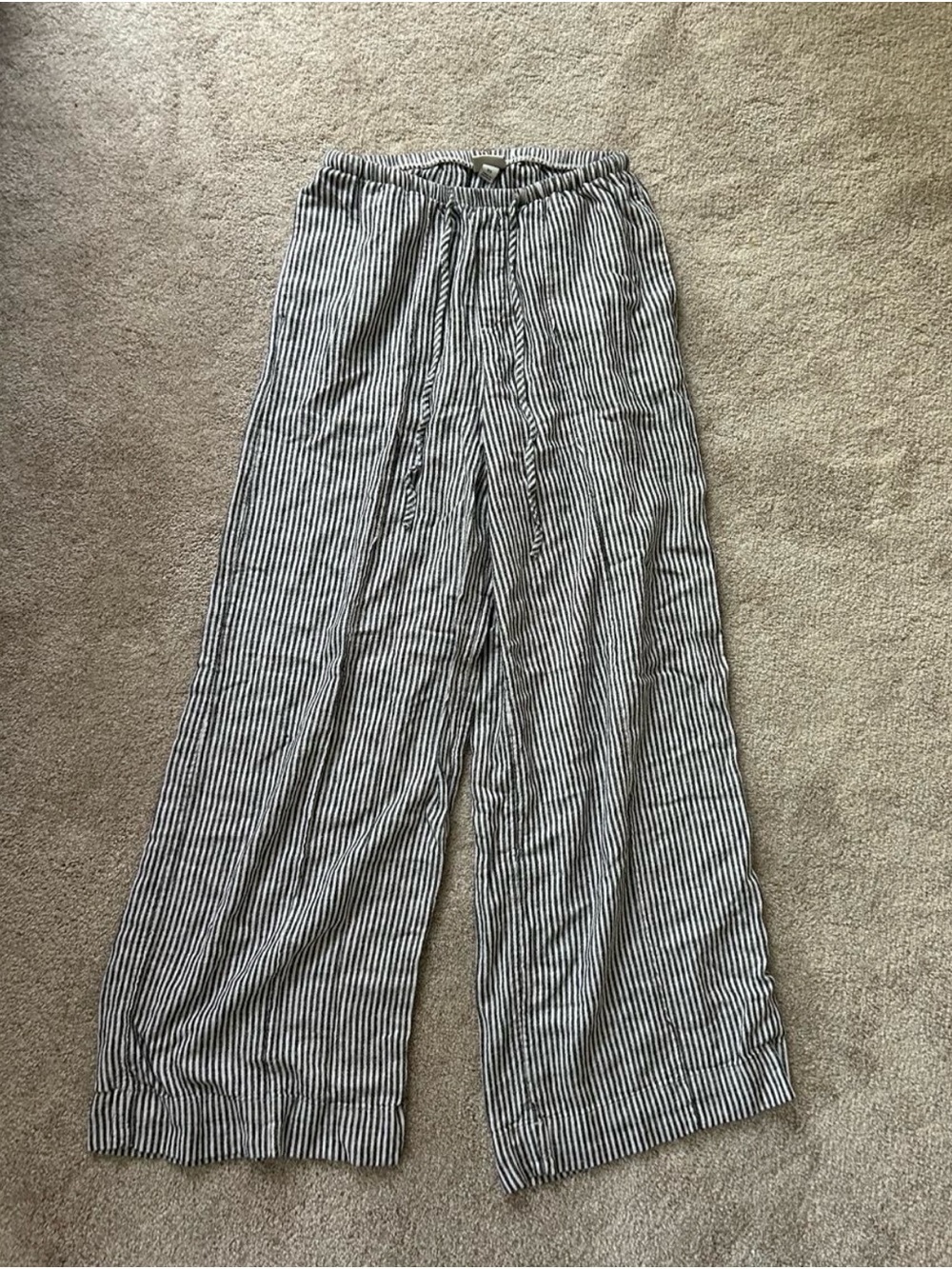 a new day Black & White Striped Casual Pants